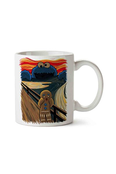 ART HEDİYE كوب كوكي مونكر كوكي مونستر مطبوع على الجانبين