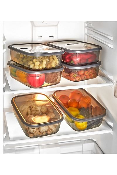ASlife Home Mega Storage Container Set of 6 3200 ml