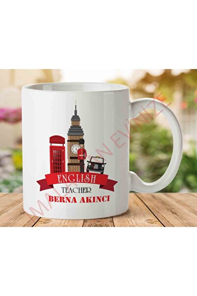 ART HEDİYE كوب مطبوع على الجانبين لمعلم اللغة الإنجليزية