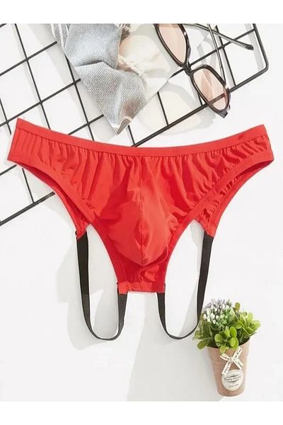 ÇAĞLAR BUTİK Men's Fancy Red Jockstrap Underwear