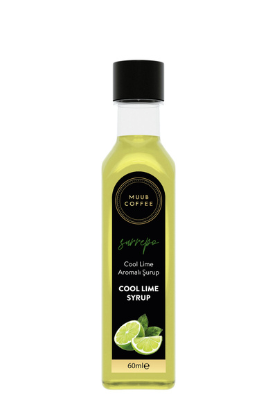 MUUB COFFEE Cool Lime Özel Formülize Yüksek Aroma Yoğun Tat Koktyel Şurubu (60 ML)