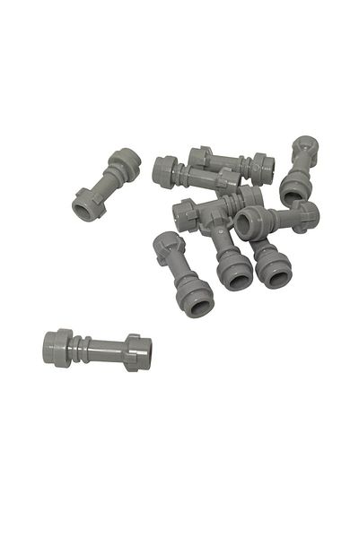 LEGO Accessory Custom Star Wars Minifigure Lightsaber Light Gray Beam Sword Cap 2 Pieces