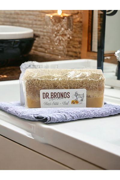 Dr. Bronos حليب الماعز - صابون بخلاصة العسل مع ليفة اليقطين 110 جرام