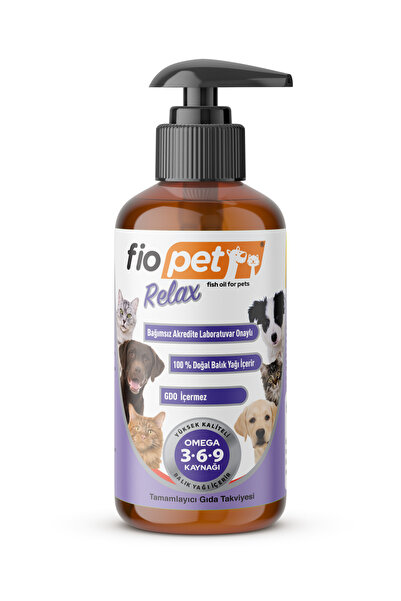 Fiopet Relax Kedi Ve Köpekler Için Anksiyete Giderici Doğal Hamsi Balık Yağı 65 ml