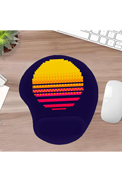 UcuruStore Επιφάνεια ποντικιού Sunset Cut-out Oval με υποστήριξη καρπού