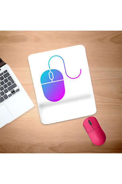 UcuruStore Πολύχρωμο ορθογώνιο mouse pad με σχέδιο ποντικιού και στήριγμα καρπού