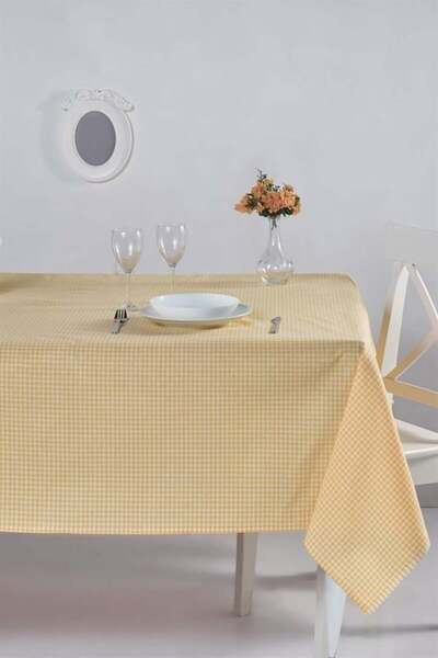 DENİZLİ ÇEYİZ Küçük Kareli Desen Pötikareli Masa Örtüsü-Sofra Bezi-Piknik Örtüsü