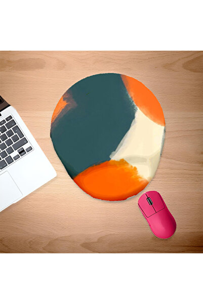 UcuruStore Πορτοκαλί, Ναυτικό Μπλε, Κρεμ Χρώμα Μείγμα Οβάλ Μαξιλαράκι Ποντικι...