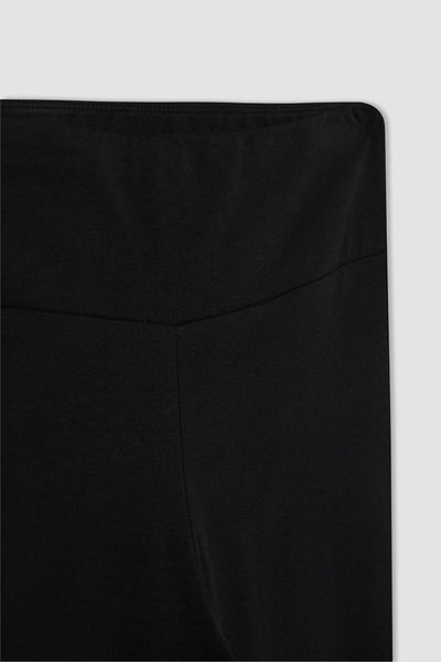 DeFacto Black High Waist Cotton Sports Leggings - Basic Solid Cut Z6327Az24Sp
