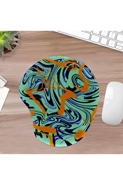 UcuruStore Pad pentru mouse oval, cu suport pentru încheietura mâinii, în cul...