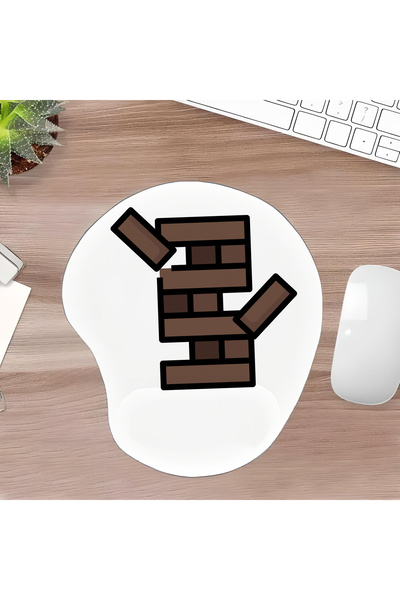 UcuruStore Tahta Kale Mouse Pad Oval Decupat cu Suport pentru Încheietura Mâinii