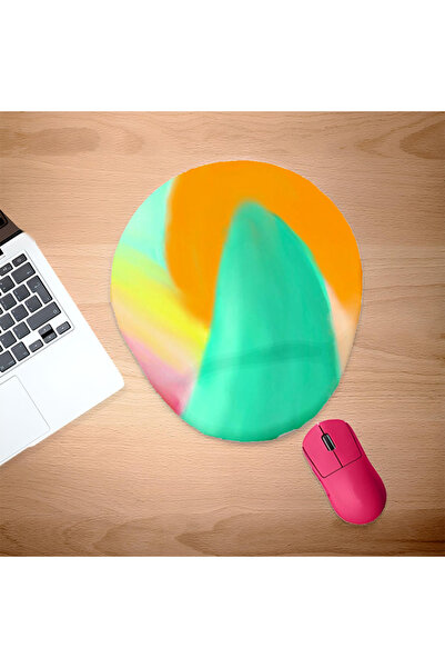 UcuruStore Κίτρινο πορτοκαλί τιρκουάζ χρωματικό μείγμα με υποστηριζόμενο οβάλ...