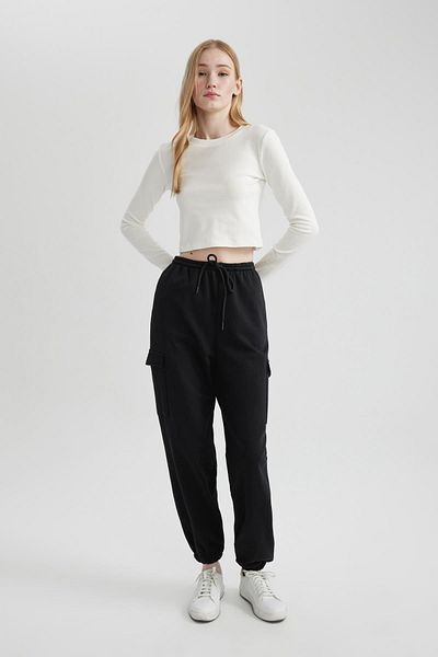 DeFacto Coool Fitted Ribbed Basic Long Sleeve T-Shirt A8311Ax24Sp