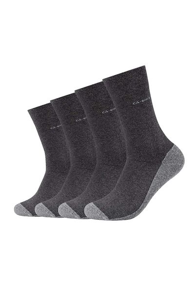 camano Unisex-Socken – Wanderstrümpfe, einfarbig, 4er-Pack