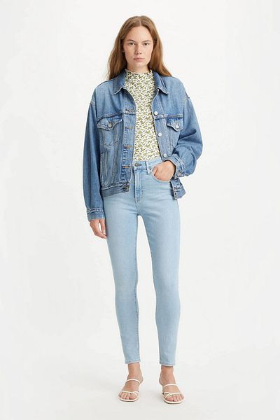 Levi's 721TMвисокий підйом вузькі жіночі джинсові штани Soho блакитний настрій