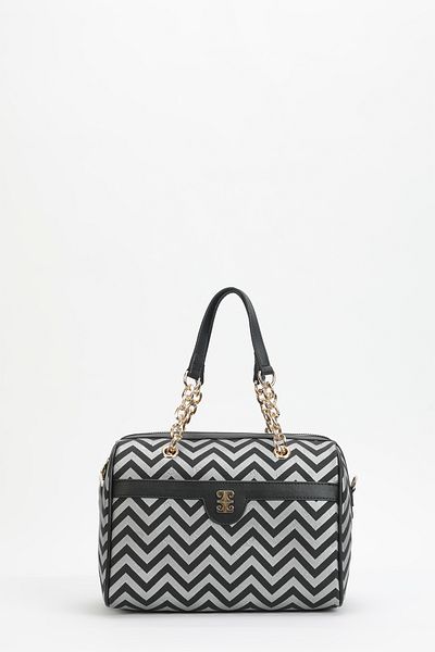 Pierre Cardin Silver Black Women's Handbag 05PO24Y1970