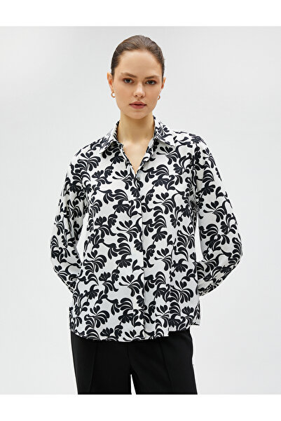 Koton Květinová košile s dlouhým rukávem