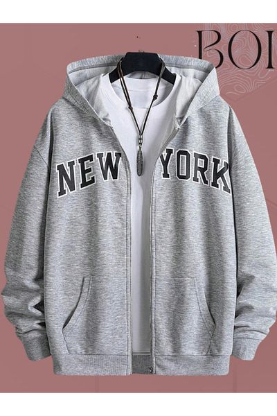 Boi Ζακέτα με φερμουάρ με κουκούλα NEW YORK