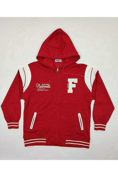 CANBİX Girl Boy Unisex Hooded College Jacket