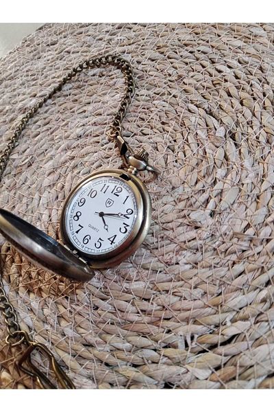 Brality Luxury 36 cm Chain Copper Colored Watch - Ottoman Tuğra (0053)