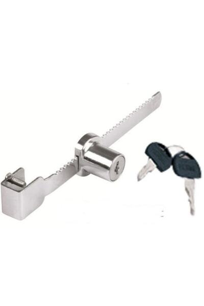 abnturk Paslanmaz Çelik 2 Anahtarlı Ayarlı Vitrin Koruma Sistemi Mağaza Dükka...