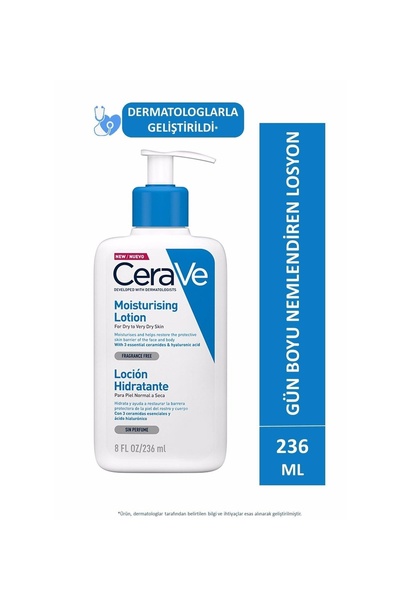 CeraVe Kuru Ciltler İçin Seramid ve Hyalüronik Asit İçerikli Anında Emilen Ne...