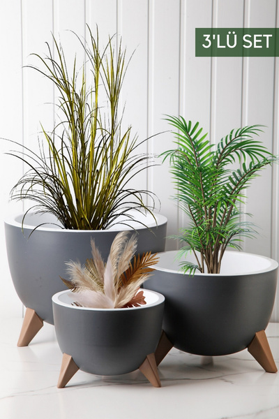 Nandy Home Ufo Model 3'lü Saksı Seti
