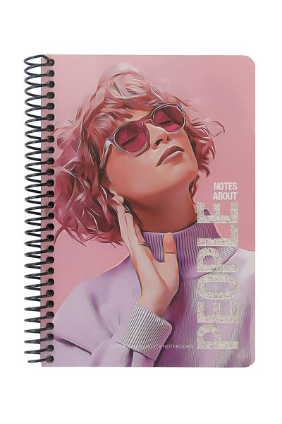 Gıpta Hard Cover Spiral People Concept Checked Notebook 17x24cm 120 Sheets