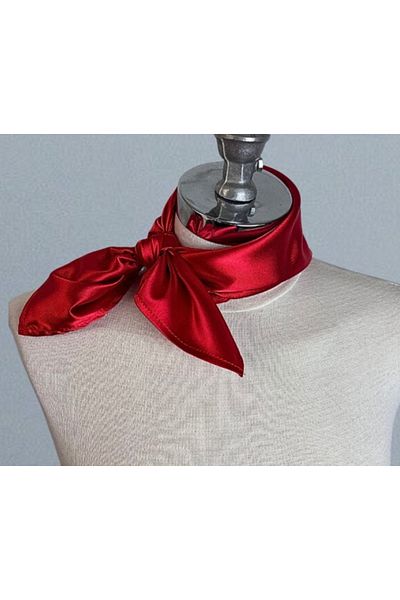 es moda shop Sarah satin kerchief scarf neck tie red