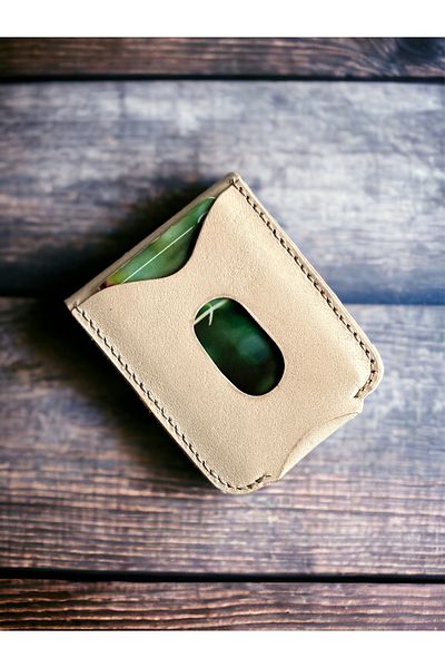 Safir Leather Ιταλική Φυσική Μίνιμαλ Δερμάτινη θήκη για κάρτες