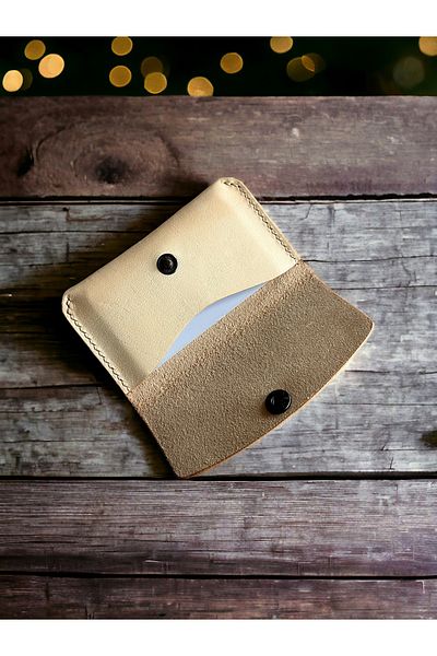 Safir Leather Φυσική ιταλική θήκη για κάρτες Pueblo Minimal Leather