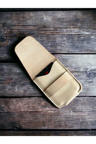 Safir Leather Ιταλική Φυσική Μίνιμαλ Δερμάτινη θήκη για κάρτες