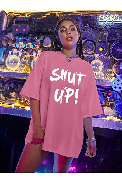 Tarzsokak Tricou Coolane cu imprimeu slogan, cu umerii goi