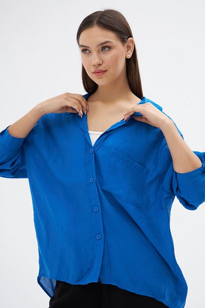 Laluvia Cămașă oversize Saks cu umăr dezactivat