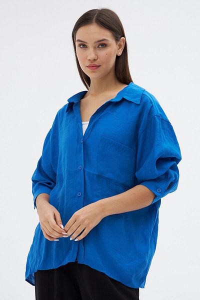 Laluvia Cămașă oversize Saks cu umăr dezactivat