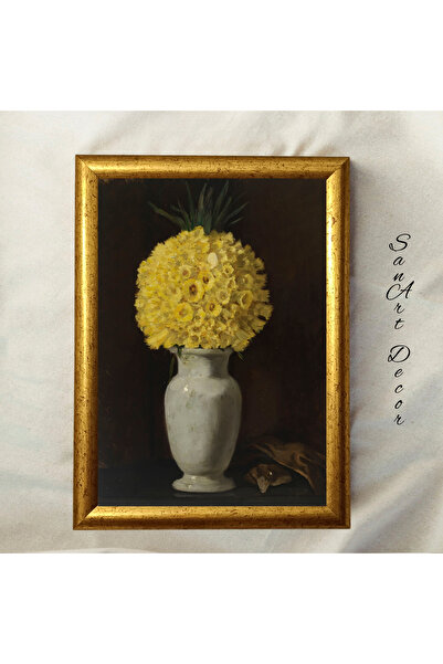 Sanart Pictură vintage cu rame, pictură în ulei, pictură înrămată, decor arti...