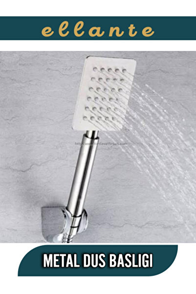 ellante Metal Kare Duş Başlığı Yüksek Kalite İnox Paslanmaz Kireç Kırıcılı Ön...