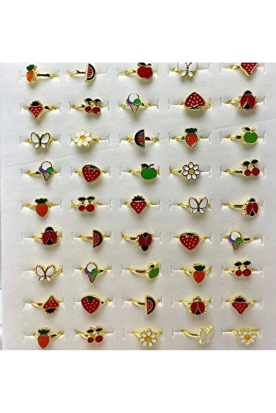 adana avm 50 Adet Çocuk Yüzük -kız Çocuk Yüzüğü