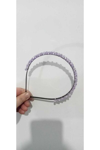 Generic Brand Handmade Metal Crown with Shiny Lilac Crystal Stones