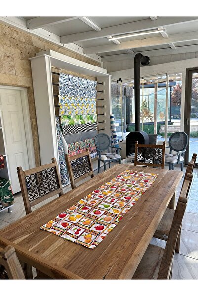 Karam Home Etnik Meyve Desenli Runner