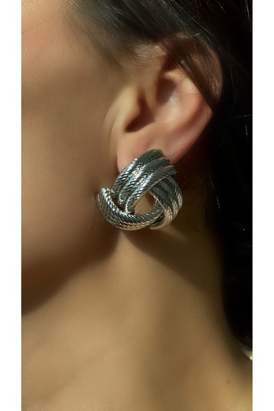 Vi store Çelik 3’lü Sarmal Model Küpe