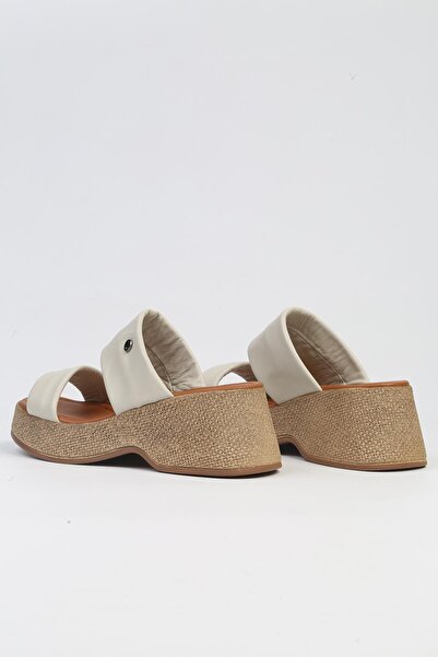 Pierre Cardin ® | PC-7210- 3807 Μπεζ-Γυναικείες παντόφλες με τακούνι