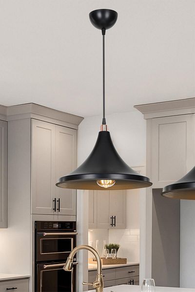 AG LightDesign Chandelier Black Pendant Lamp - Bedroom, Living Room, Kitchen, Hallway Lamp