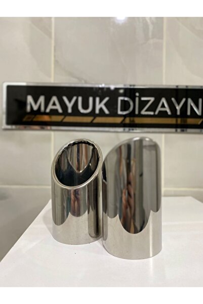 Mayuk Dizayn HONDA / PASSAT ÇIKIŞ ÇAPLI KROM TEKLİ Egzoz Ucu 2 ADET