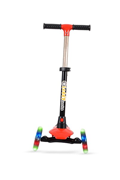 Leddy Scooter Leddy Kırmızı Led Işıklı 3 Tekerlekli Scooter Max 50 Kg