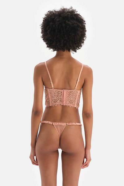 Dagi Salmon Satin Detailed Thong Panties