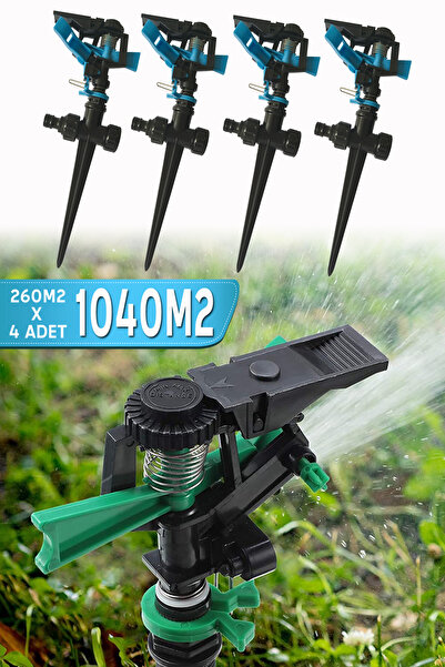 Binbirreyon 4 Adetli Çat Çat Fıskiye Ayarlanabilir Açılı 1040m2 Sulama Alanı ...