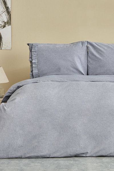 Karaca Home Комплект двоен пълнеж за завивка Denim Azur, син