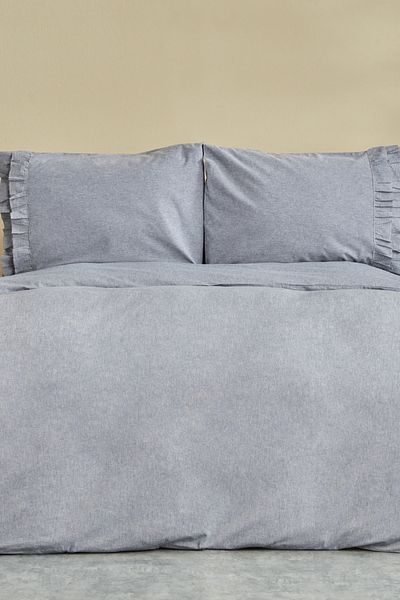 Karaca Home Комплект двоен пълнеж за завивка Denim Azur, син