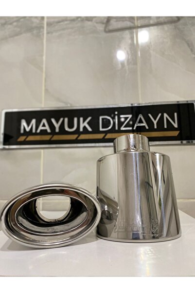 Mayuk Dizayn MERCEDES SLK YASSI KROM TEKLİ Egzoz Ucu 2 ADET